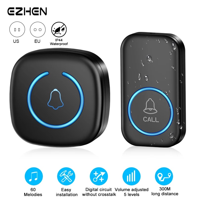 Home Security Bell - Campainha Sem Fio Inteligente com Alcance