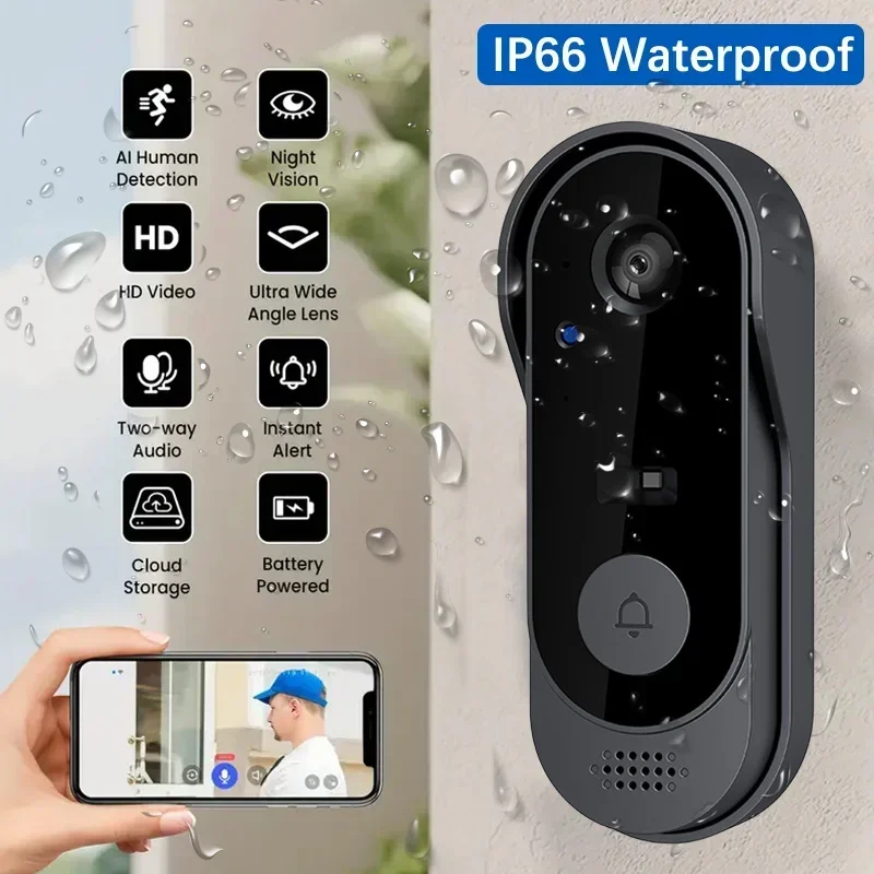 Home Security Doorbell Camera - Câmera de Campainha Sem Fio HD