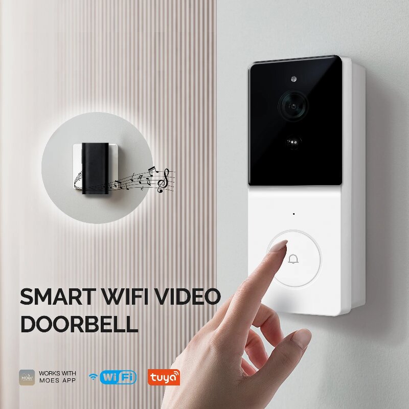 Home Security Doorbell Camera - Câmera de Vídeo Inteligente Tuya WiFi
