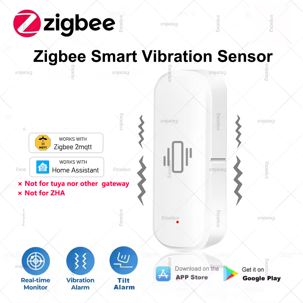 Home Security Home Assistant - Zigbee sensor de vibração inteligente proteção