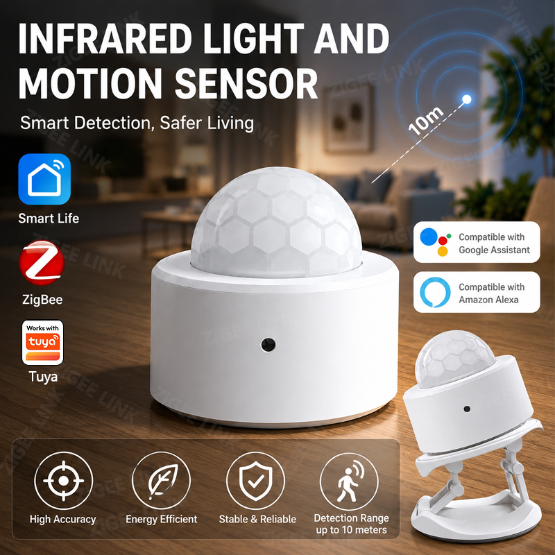 Home Security Devices - Sensor de Movimento PIR ZigBee 3.0