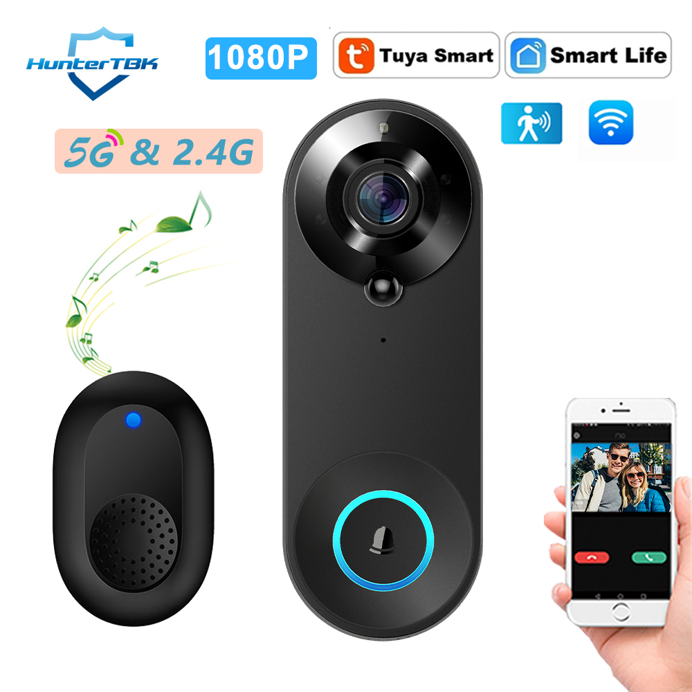Home Security Bell - Campainha de Vídeo WiFi 5G 2.4G
