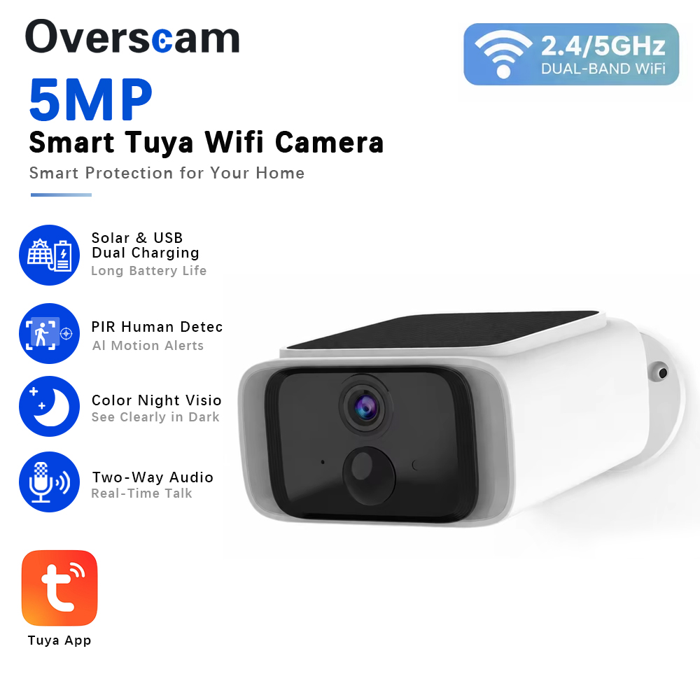 Home Security Packages - Câmera de Segurança Solar Tuya 5MP