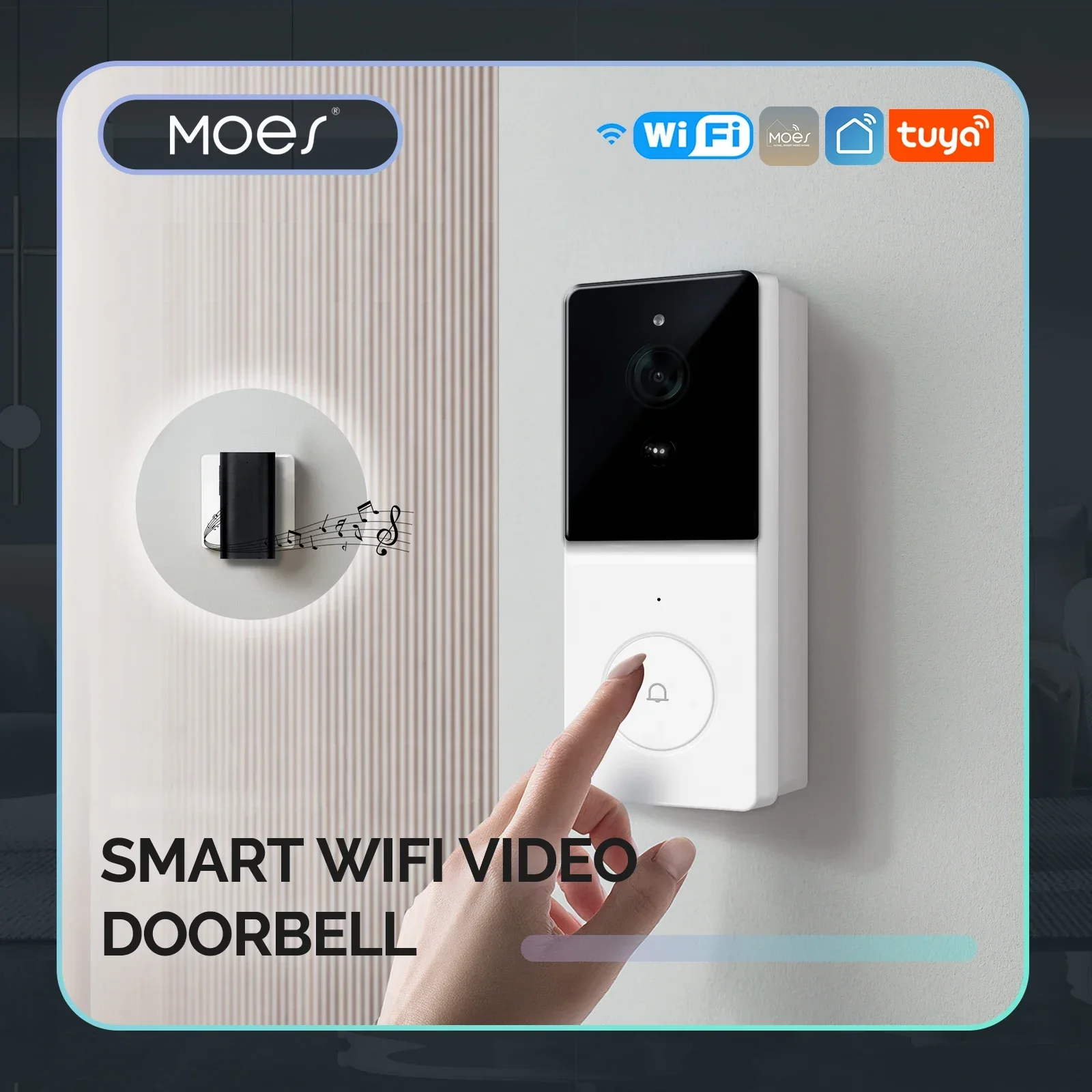 Home Security Doorbell Camera - MOES Tuya Smart WiFi Câmera de