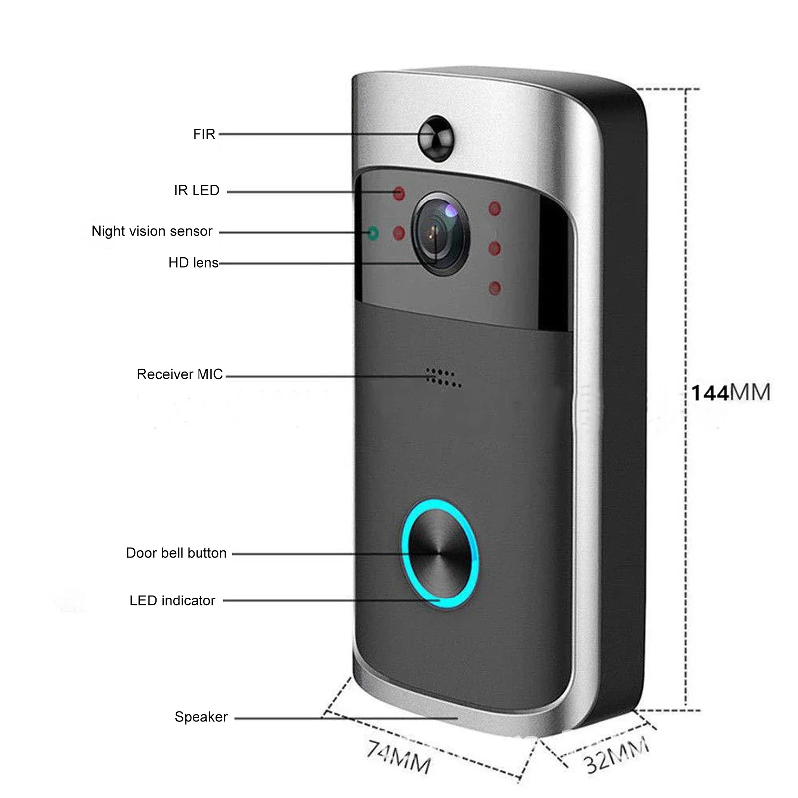 2026 novo v5 campainha da port - Home Security Doorbell Camera avaliação e preço
