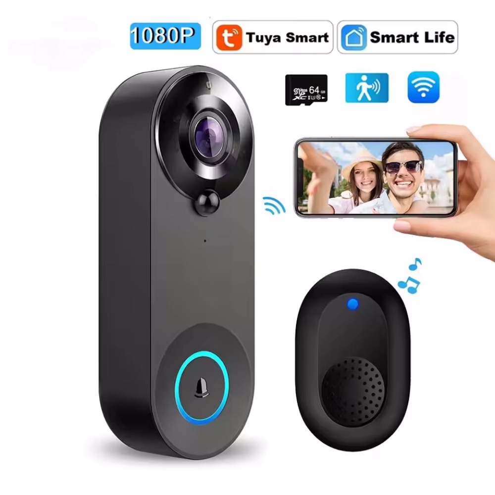 Tuya 1080p sem fio wi fi campa - Home Security Doorbell Camera avaliação e preço
