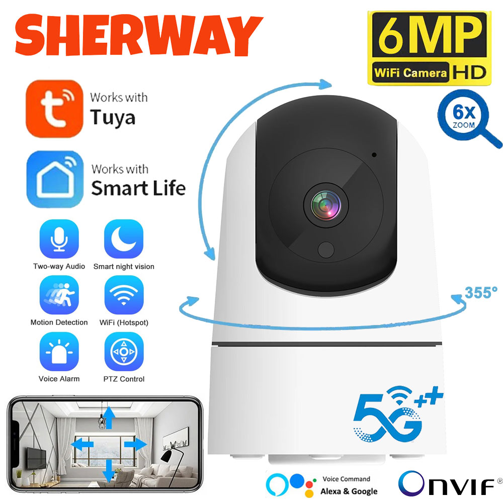Câmera WiFi 6MP Tuya Smart Hom - Home Security Google Camera avaliação e preço