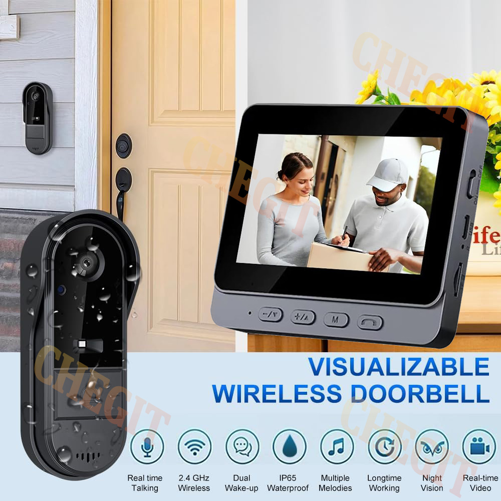 Campainha sem fio wi-fi, câmer - Home Security Doorbell Camera avaliação e preço