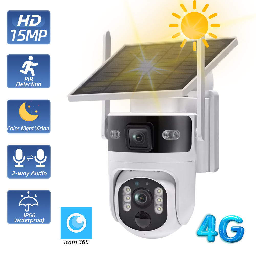 Câmera de Segurança Solar PTZ  - Home Yard Security Cameras avaliação e preço
