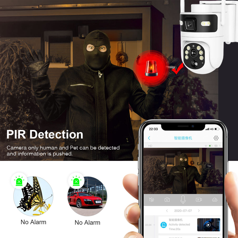 Câmera de Segurança Solar PTZ  - Home Yard Security Cameras avaliação e preço