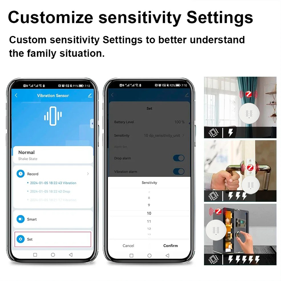 Sensor de Vibração e Inclinaçã - Home Security Home Assistant avaliação e preço