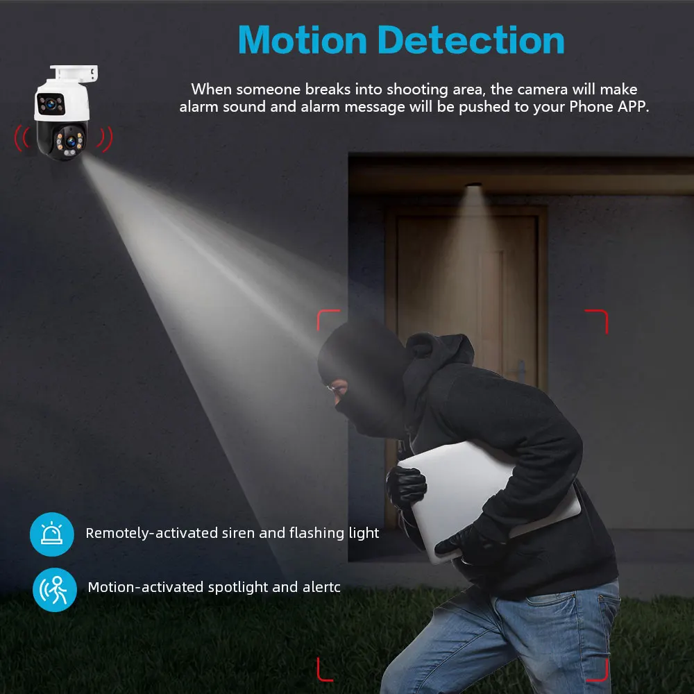 Câmera de Segurança PTZ POE de - Home Yard Security Cameras avaliação e preço
