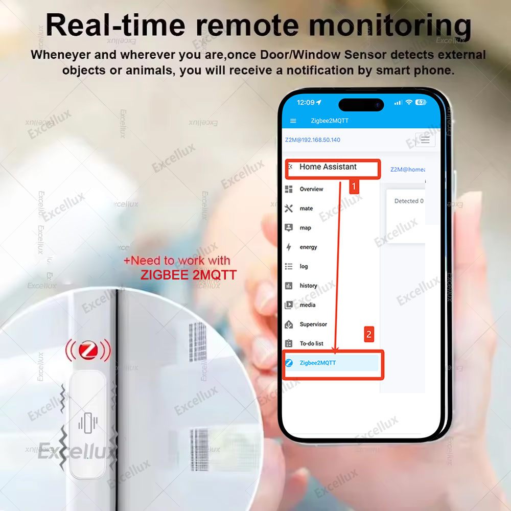 Zigbee sensor de vibração inte - Home Security Home Assistant avaliação e preço