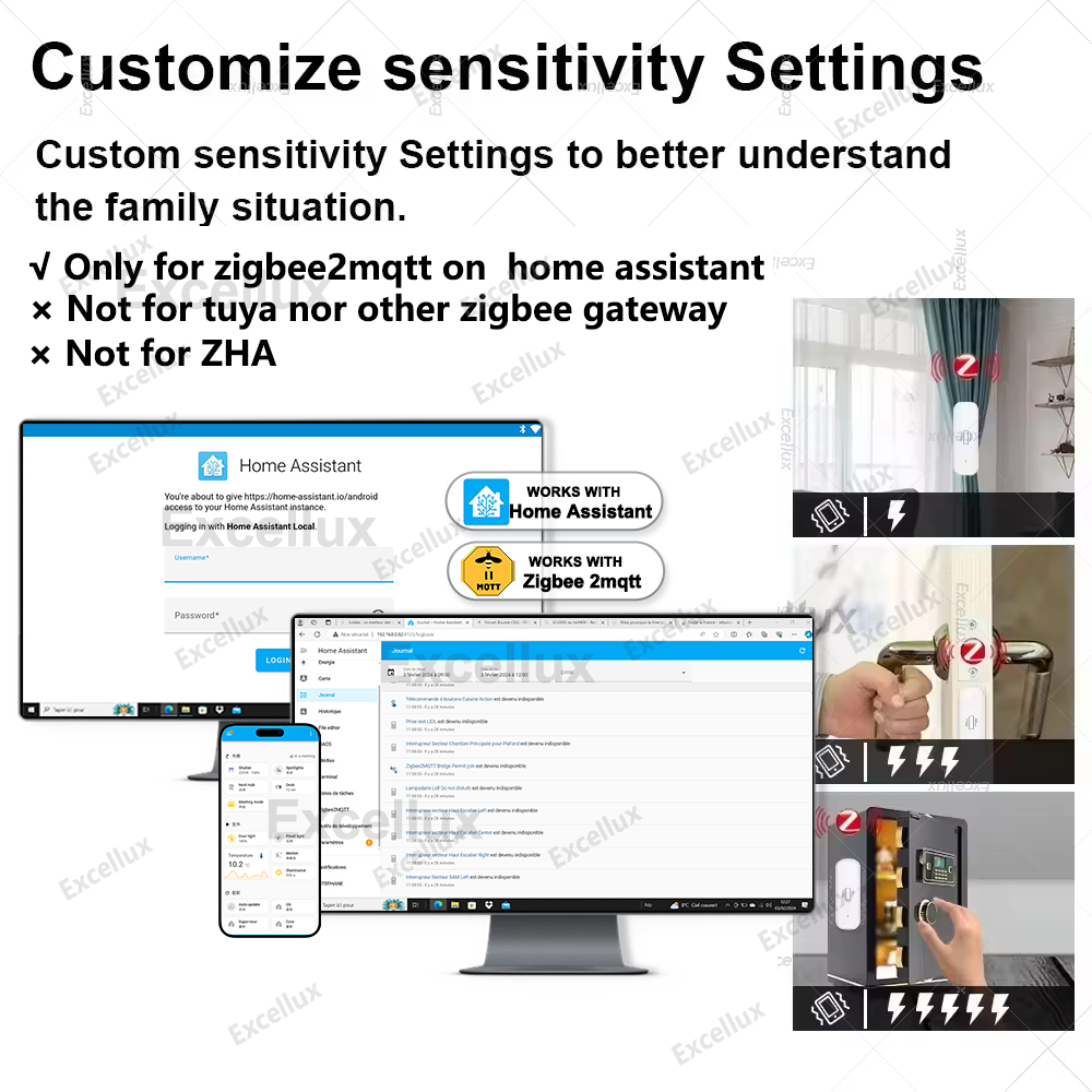 Zigbee sensor de vibração inte - Home Security Home Assistant avaliação e preço