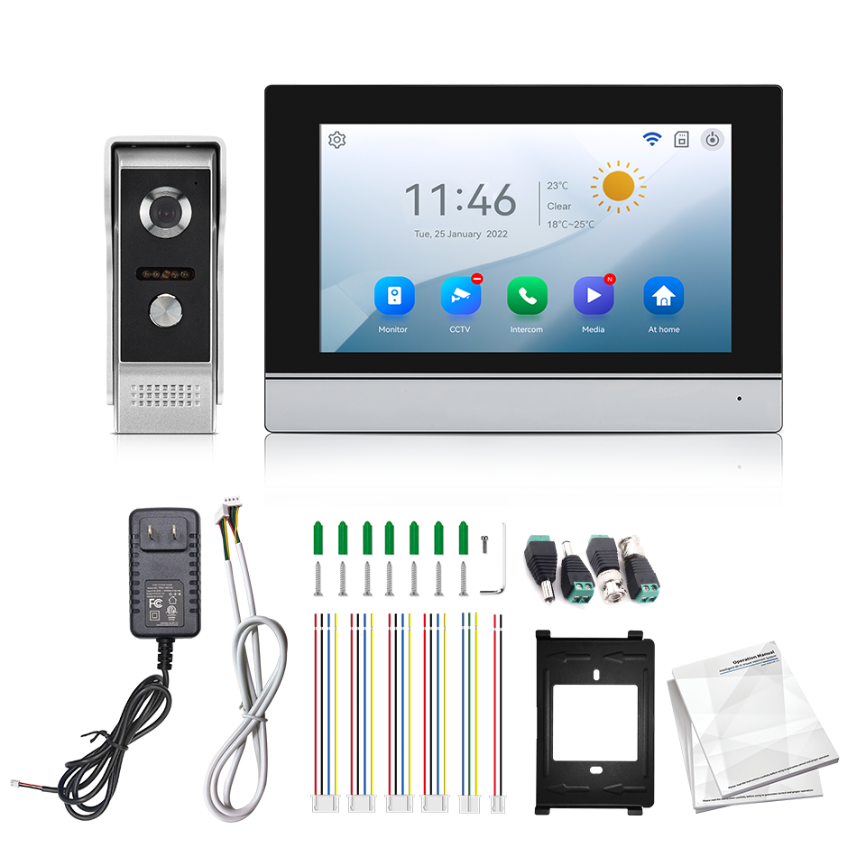 7 Polegada tela ips 2mp tuya c - Home Security Doorbell Camera avaliação e preço