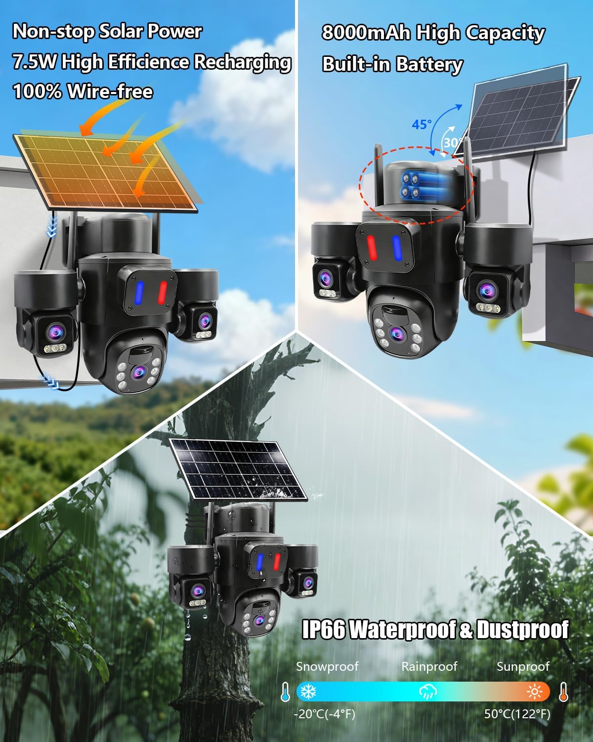Câmera de Segurança Solar Exte - Home Yard Security Cameras avaliação e preço