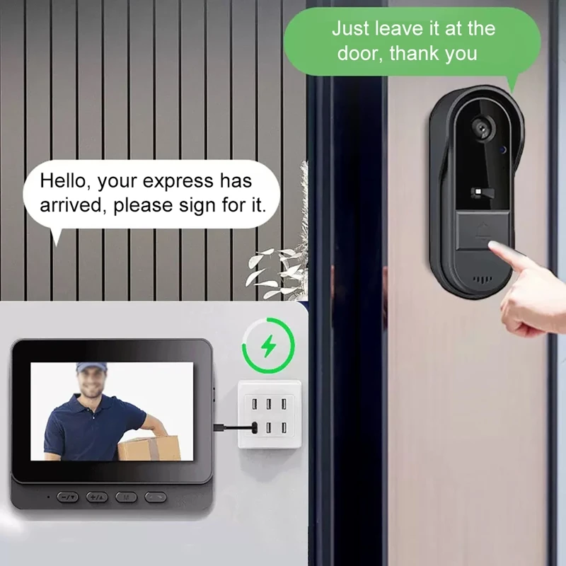 Intercomunicador Sem Fio para  - Home Security Doorbell Camera avaliação e preço